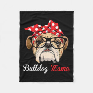 Manta Polar Mamá Bulldog inglesa para los amantes del Bulldog