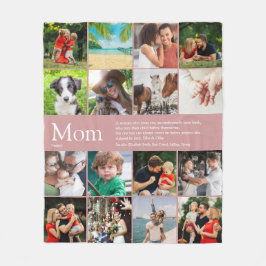 Manta Polar Mamá Collage de fotos de definición madre Dusty Ro