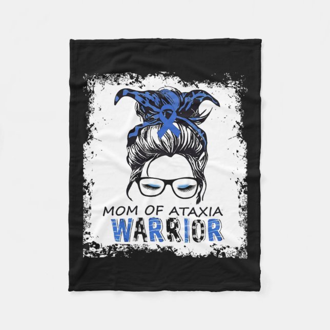 Manta Polar Mamá De Ataxia Warrior (Anverso)