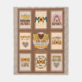 Manta Polar ¡Mamá de moda! Personalizado Leopard Print Mom Cit