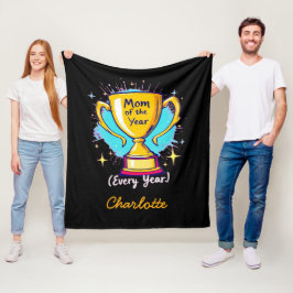 Manta Polar Mamá del año | El divertido día personalizado de l