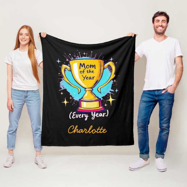 Manta Polar Mamá del año | El divertido día personalizado de l (In situ)