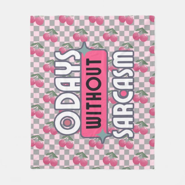 Manta Polar Mamá divertida 0 días sin sarcasmo (Anverso)