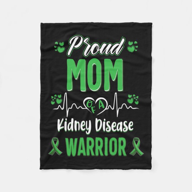 Manta Polar Mamá Enfermedad del Riñón Guerrero Sensibilización (Anverso)