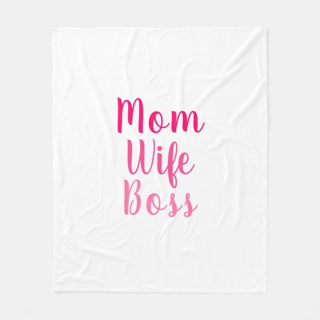 Manta Polar Mamá esposa jefe gradiente personalizado rosa lind (Anverso)
