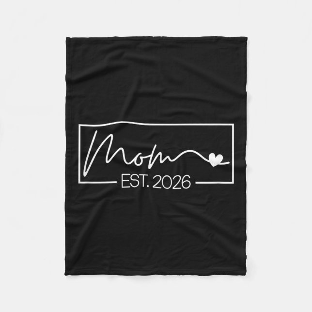 Manta Polar Mamá Est. 2026 Esperar bebé 2026 Madre 2026 Nueva  (Anverso)