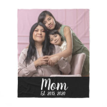 Mamá Estableció Foto De Letra Moderna Negra