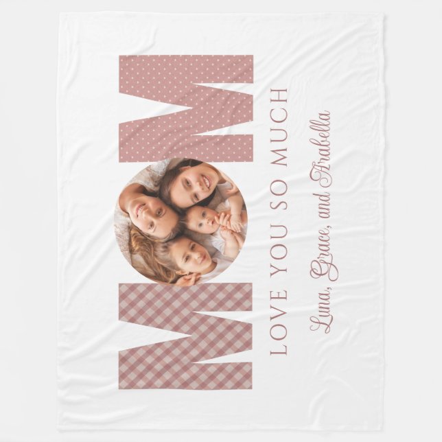 Manta Polar Mamá Foto Fleece Blanket (Anverso)