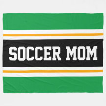 MAMÁ FÚTBOL Divertido Verde Negro Naranja Rayas de