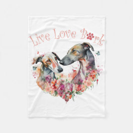 Manta Polar Mamá Galgo Floral