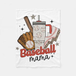 Manta Polar Mama Game Day Vibes Día de la Madre Mujeres Béisbo