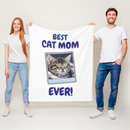 MANTA POLAR MAMÁ GATA PERSONALIZADA DÍA DE LAS MADRES PERRO AM