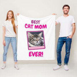 MANTA POLAR MAMÁ GATO PERSONALIZADA DÍA DE LA MADRE PERRO AMOR