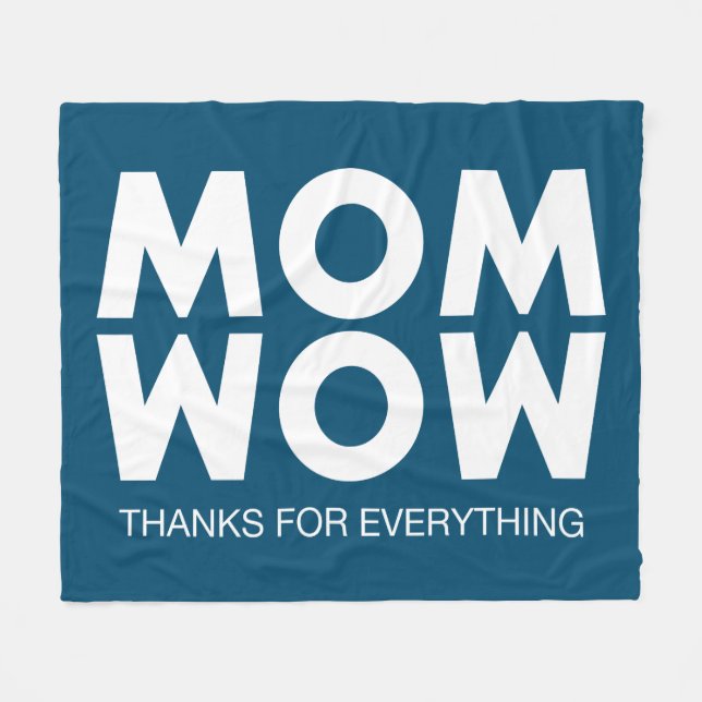 Manta Polar Mamá, ¡Guau! (Frente (Horizontal))