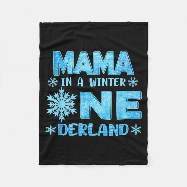 Manta Polar Mama In A Winter Onederland Bday Girl Sweet Snowfl (Anverso)