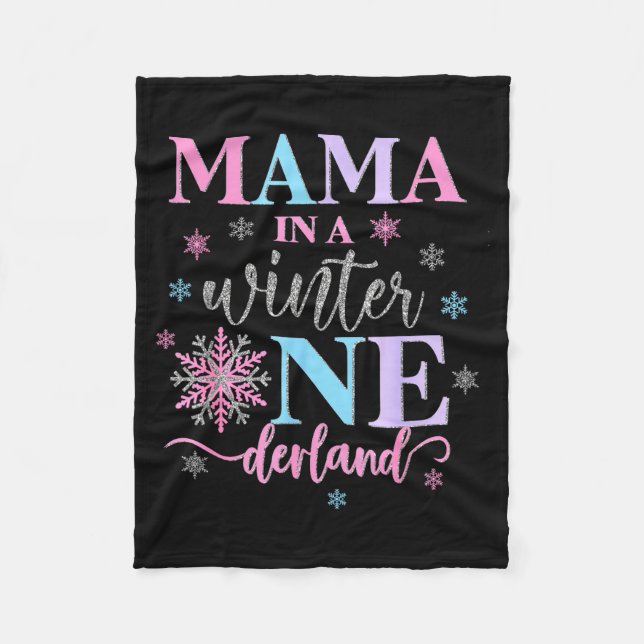 Manta Polar Mama In A Winter Onederland Birthday Girl Sweet Sn (Anverso)