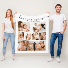 Manta Polar Mamá/Mamá/mamá de 8 Collages de fotos