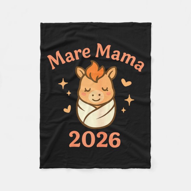 Manta Polar Mama Mare 2026 Fire Horse Matching Cute Funny Mate (Anverso)