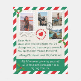 Manta Polar Mamá Navidades Carta Collage de fotos Hug