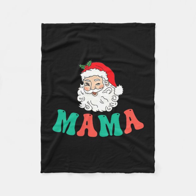 Manta Polar Mama Of 1st Birthday Pajamas Christmas Santa Match (Anverso)