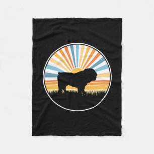 Manta Polar - Mamá Perro Papá Perro Mascota Atardecer Retro 