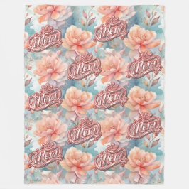 Manta Polar Mamá Reina Floral