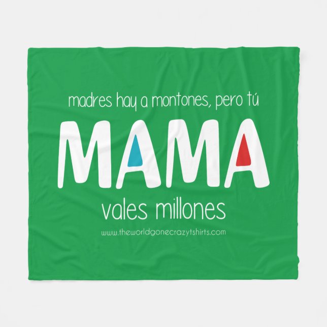 Manta Polar Mama vales millones (Frente (Horizontal))