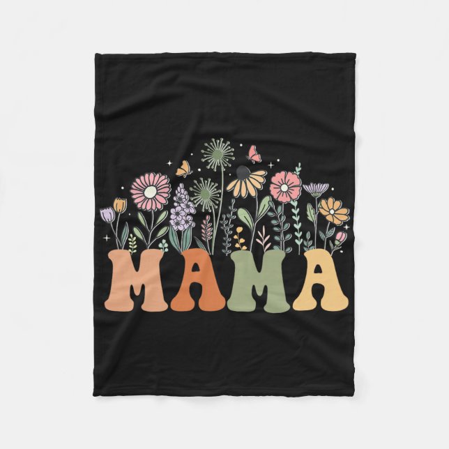 Manta Polar Mama Wildflower Floral Birthday Baby Shower New Ma (Anverso)