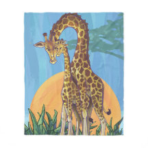 Mamá y bebé de la jirafa