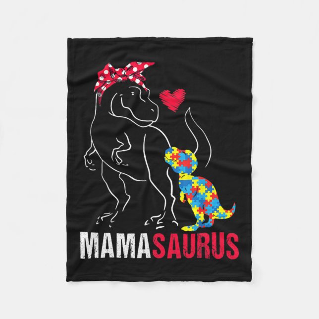 Manta Polar Mamasaurus T Rex Dinosaur Mama Saurus Autism Aware (Anverso)