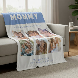 Manta Polar Mami Simplemente El Mejor Collage de fotos Persona