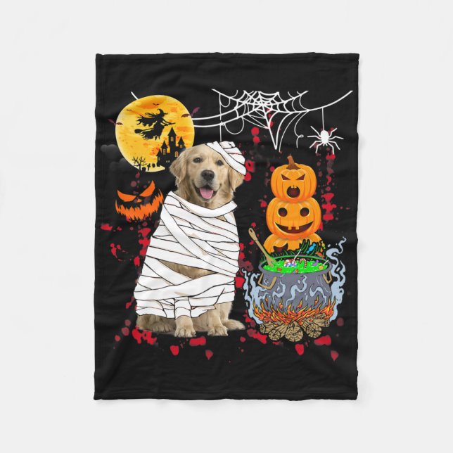 Manta Polar Mamita del perro de la colección de oro de Hallowe (Anverso)