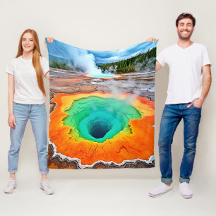 Manta Polar Manantial Caliente Vibrante: Arte Maravilla de la 