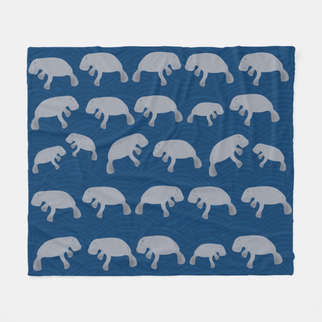 Manta Polar Manatee Fleece Blanket (Frente (Horizontal))