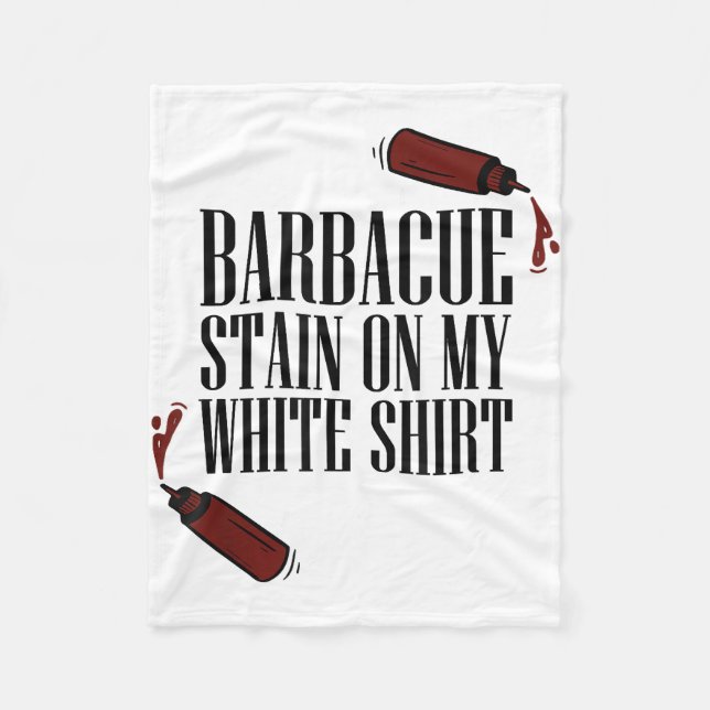 Manta Polar Mancha de barbacoa en mi blanco (Anverso)