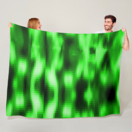 Manta Polar Manchado verde y preto estilo pastilhas de vidro