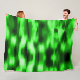 Manta Polar Manchado verde y preto estilo pastilhas de vidro