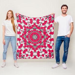 Manta Polar Mandala abstracta sin inconvenientes corazones ori