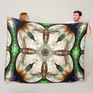 Manta Polar Mandala animal del tótem del alcohol del halcón