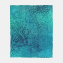 Mandala apenada de las azules turquesas