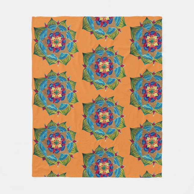 Manta Polar Mandala Art Fleece Blanket (Anverso)