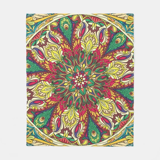 Manta Polar Mandala Bandana: Diseño inmaculado. (Anverso)