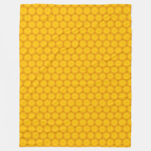 Manta Polar Mandalá Boho Amarillo