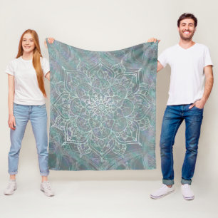 Manta Polar Mandalá Brillo Irisado Boho Chic