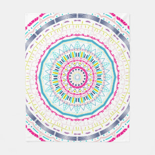 Manta Polar mandala colorida