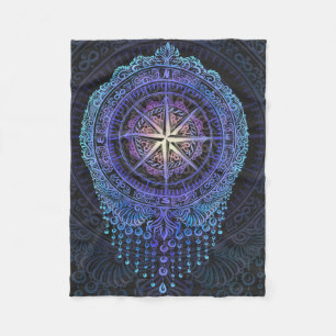 Manta Polar Mandala de brújula celeste