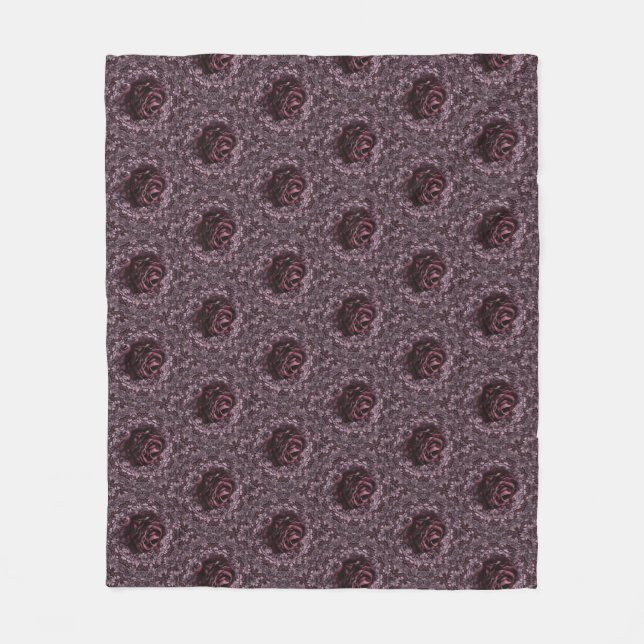 Manta Polar Mandala de rosa  (Anverso)