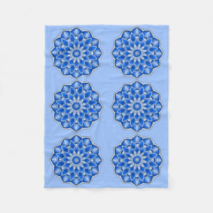 Manta Polar Mandala en azul Fleece Blanket