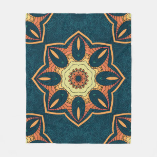 Manta Polar Mandala étnica: patrón de cosecha ininterrumpida