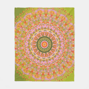 Manta Polar Mandala feliz del hippy